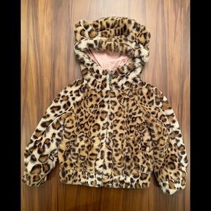 Tucker + Tate Faux Fur Leopard Bomber Jacket